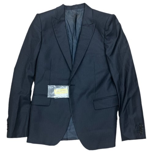 Pre-owned Alexander Mcqueen Wool Vest In Blue