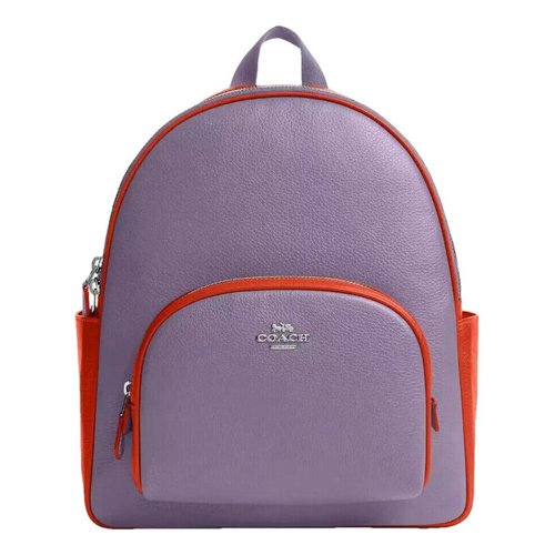 Pre-owned Coach Leather Backpack In Purple