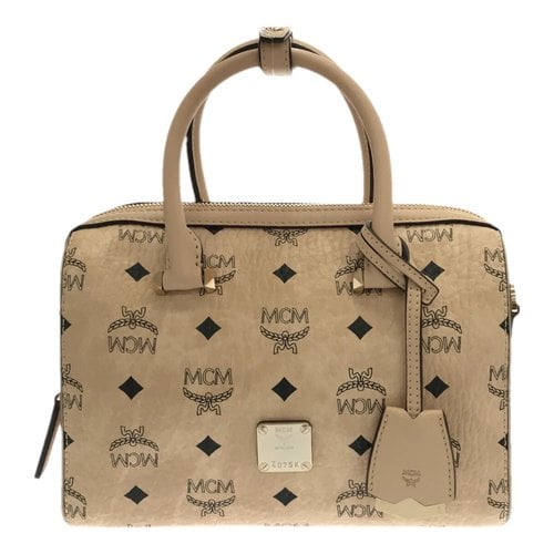 Pre-owned Off-white Leather Handbag In Beige