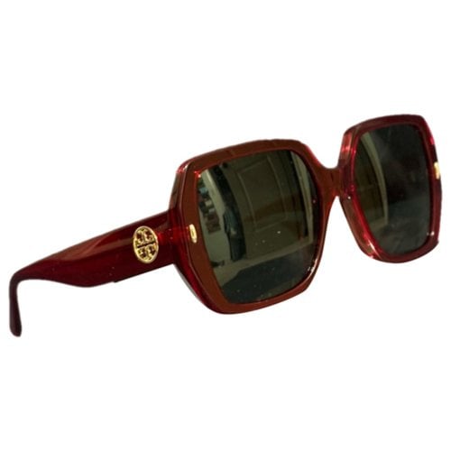 Pre-owned Tory Burch Oversized Sunglasses In Red