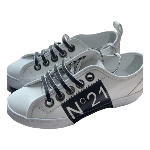 Pre-owned N°21 Leather Lace Ups In White