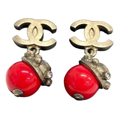 Pre-owned Chanel Earrings In Red