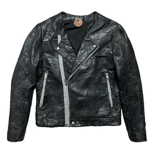 Pre-owned Acne Studios Leather Biker Jacket In Black