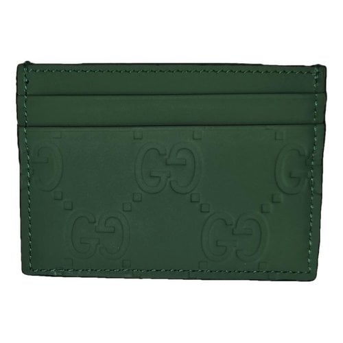 Pre-owned Gucci Leather Small Bag In Green