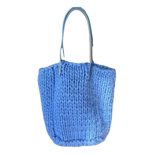 Pre-owned Dkny Wool Handbag In Blue