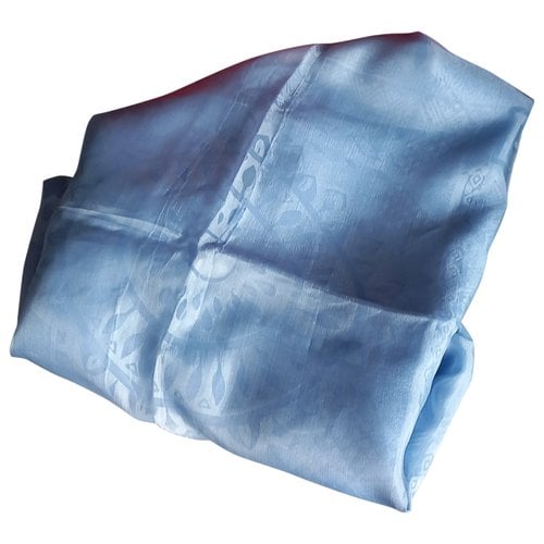 Pre-owned Ferragamo Silk Neckerchief In Blue