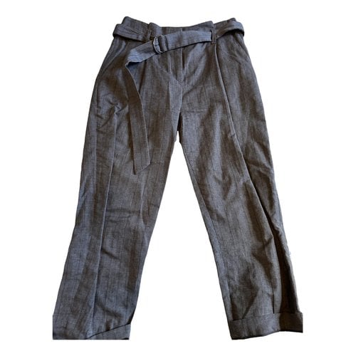 Pre-owned Brunello Cucinelli Wool Straight Pants In Anthracite