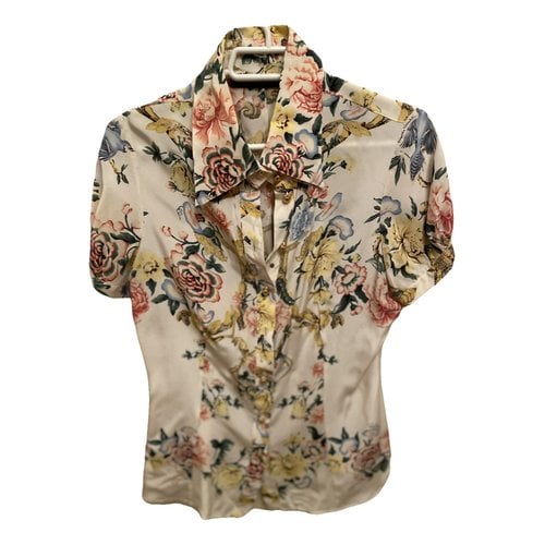 Pre-owned Roberto Cavalli Silk Shirt In Multicolour