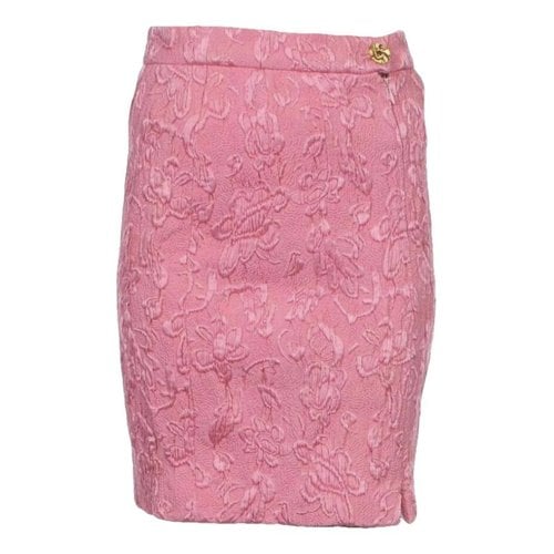 Pre-owned Escada Wool Mini Skirt In Pink