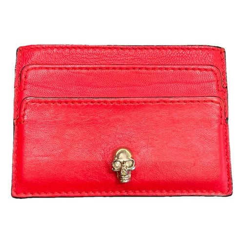 Pre-owned Alexander Mcqueen Leather Wallet In Red