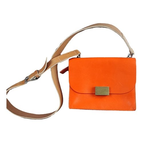 Pre-owned Ally Capellino Leather Crossbody Bag In Orange