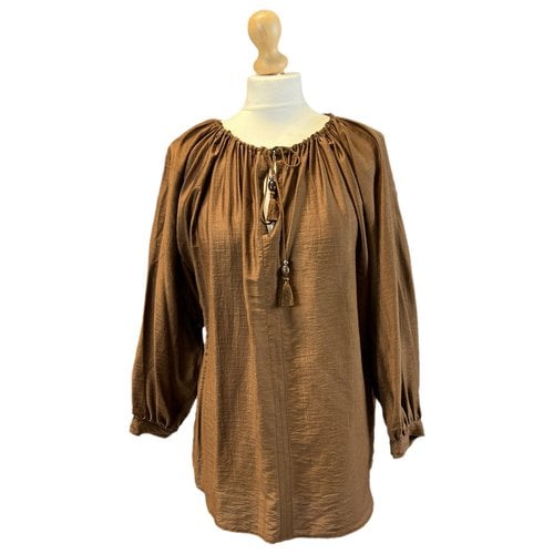 Pre-owned Max Mara Silk Shirt In Brown