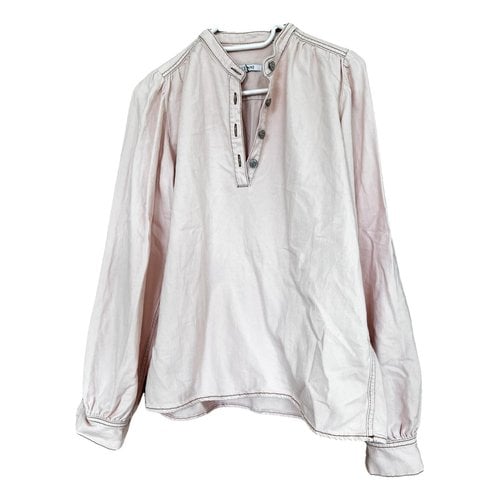 Pre-owned Ganni Blouse In Pink