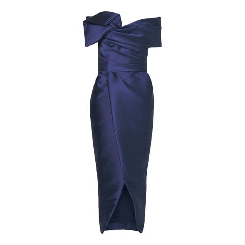 Pre-owned Marchesa Silk Dress In Blue