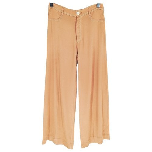 Pre-owned Forte Forte Large Pants In Beige
