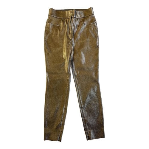 Pre-owned Dolce & Gabbana Trousers In Gold
