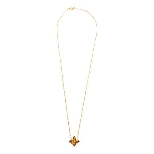 Pre-owned Louis Vuitton Yellow Gold Necklace In Brown