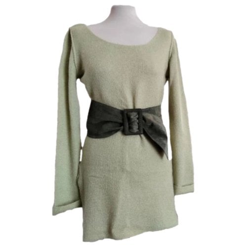 Pre-owned Jean Paul Gaultier Wool Mini Dress In Green