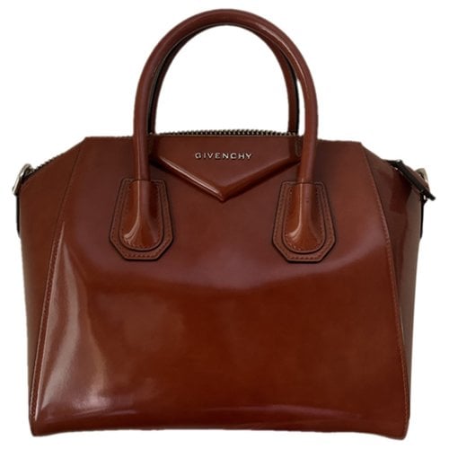 Pre-owned Givenchy Antigona Leather Handbag In Burgundy
