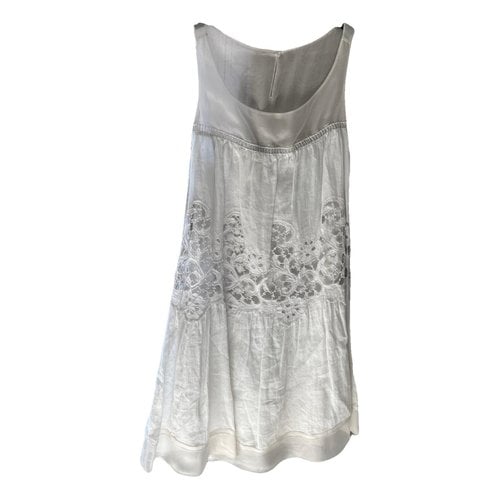 Pre-owned Ermanno Scervino Silk Mid-length Dress In Grey