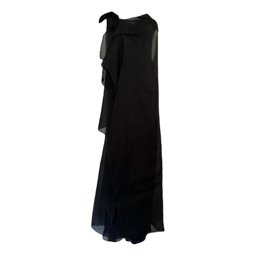 Pre-owned Roland Mouret Silk Maxi Dress In Black