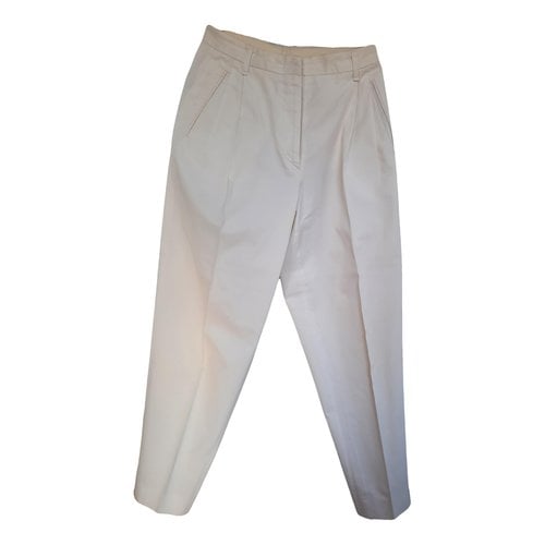 Pre-owned Romeo Gigli Straight Pants In White