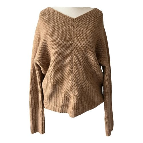 Pre-owned Maje Cashmere Jumper In Camel