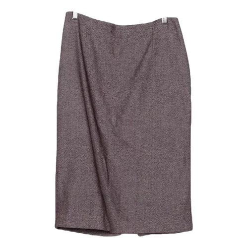 Pre-owned Carolina Herrera Skirt In Grey