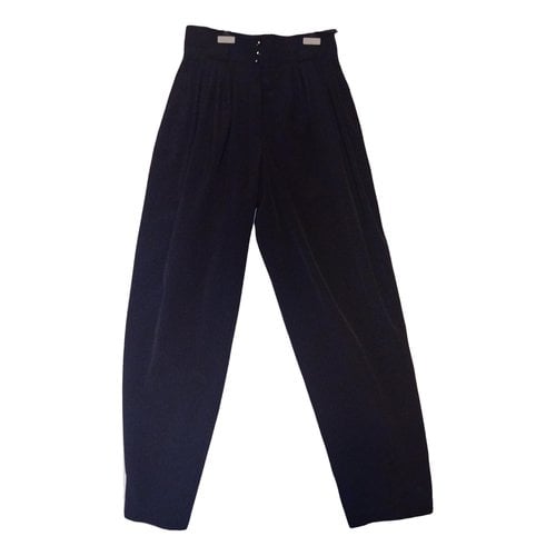 Pre-owned Michele Carot Pants In Black