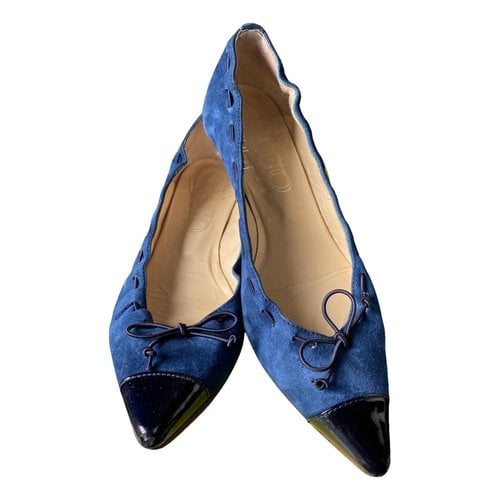 Pre-owned Paco Gil Leather Ballet Flats In Blue