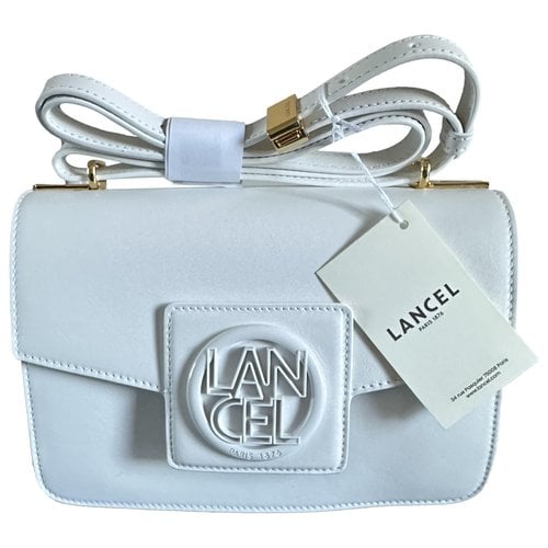 Pre-owned Lancel Leather Crossbody Bag In White