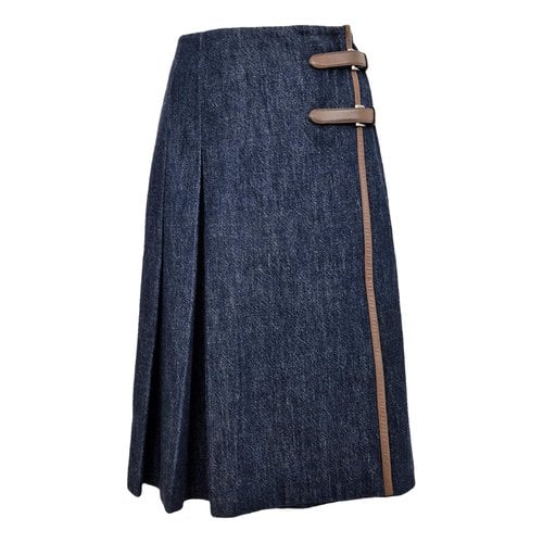 Pre-owned Prada Skirt In Blue