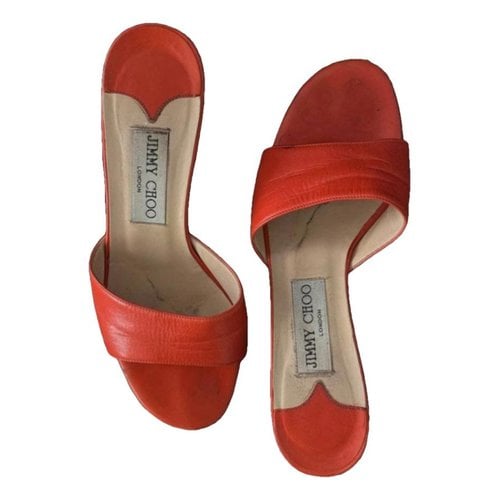 Pre-owned Jimmy Choo Leather Sandal In Red