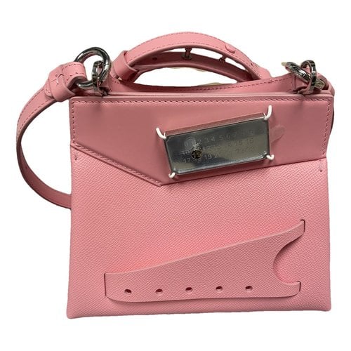 Pre-owned Maison Margiela Snatched Leather Handbag In Pink