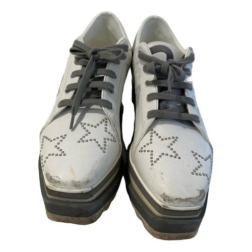 Pre-owned Stella Mccartney Patent Leather Trainers In White