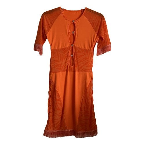 Pre-owned Poster Girl Lace Mini Dress In Orange