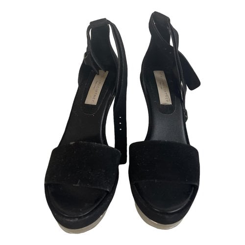 Pre-owned Stella Mccartney Cloth Sandals In Black