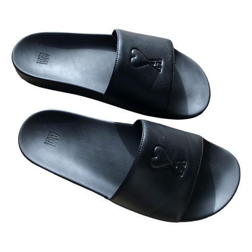 Pre-owned Ami Alexandre Mattiussi Sandals In Black