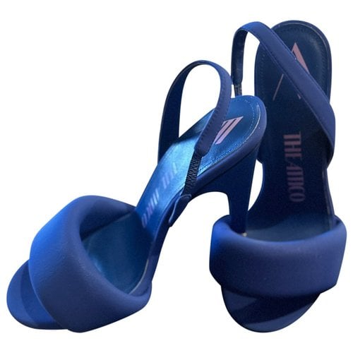 Pre-owned Attico Cloth Sandal In Blue