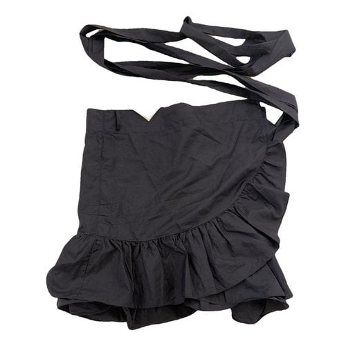 Pre-owned Isabel Marant Silk Mini Skirt In Black