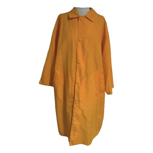 Pre-owned Tommy Hilfiger Trench Coat In Yellow