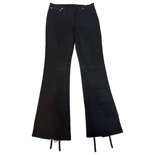 Pre-owned John Richmond Straight Pants In Black