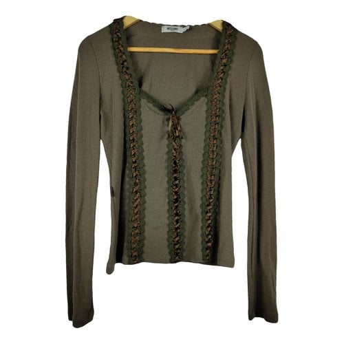 Pre-owned Moschino Wool Blouse In Khaki