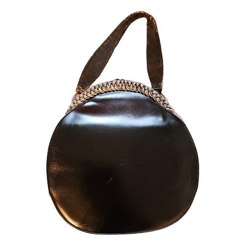Pre-owned Schiaparelli Leather Handbag In Black