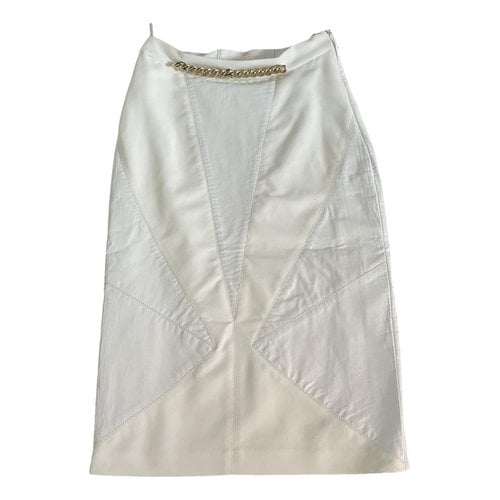 Pre-owned Elisabetta Franchi Mid-length Skirt In White