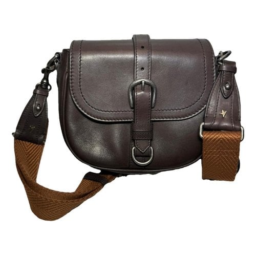 Pre-owned Golden Goose Leather Handbag In Brown