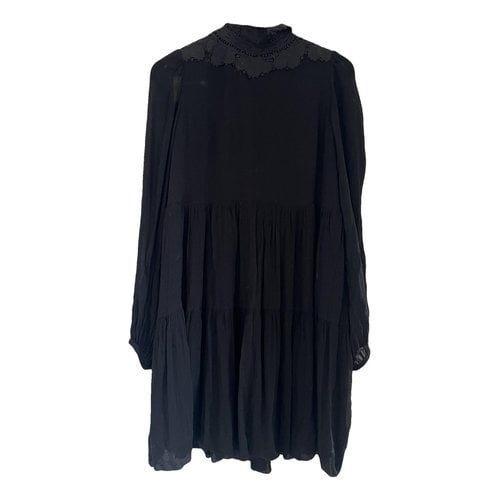 Pre-owned Vanessa Bruno Silk Mid-length Dress In Black