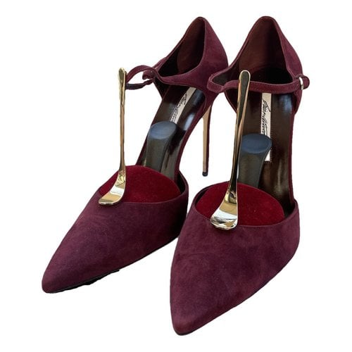 Pre-owned Brian Atwood Heels In Burgundy
