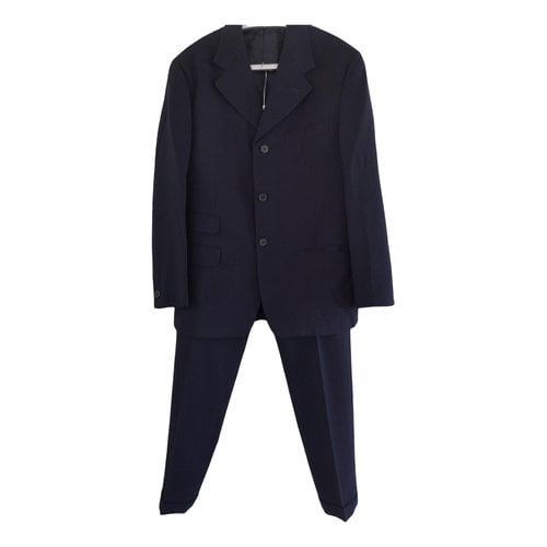 Pre-owned Romeo Gigli Wool Suit In Blue