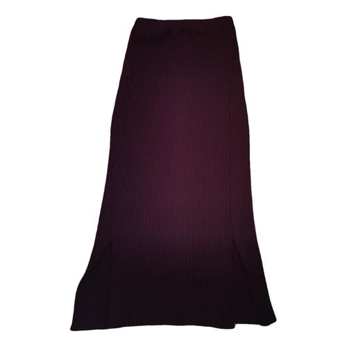 Pre-owned Jacquemus Wool Maxi Skirt In Burgundy